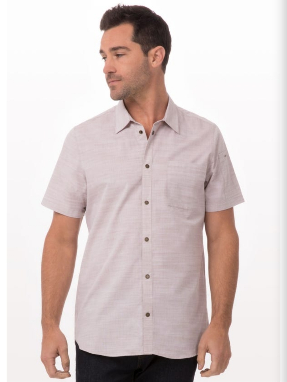 Chef Works Urban Collection Men's Havana Short Sleeve Utility Shirt Size L NWOT